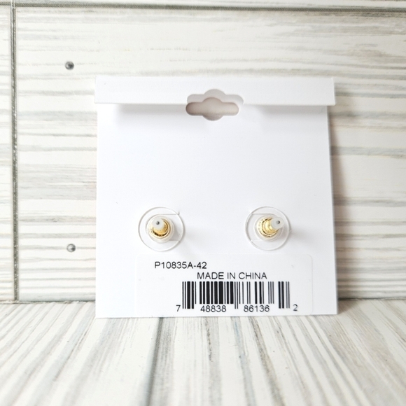 Juicy Couture Crowned Hearts Rhinestone Earrings in Pink and Gold NWT - Picture 5 of 7